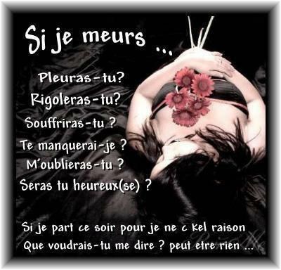 Si je meurs....